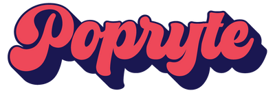 Official Popryte date cola typographic brand logo asset