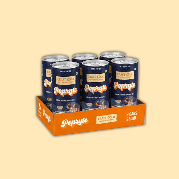 Popryte craft cola India 6 can starter pack bundle for stocking the fridge